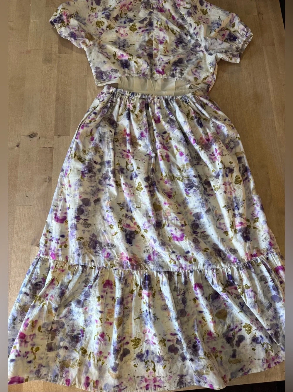 J.Crew Flora Obscura side-cutout dress